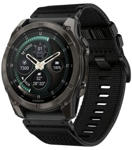 Juoda apyrankė Garmin Fenix 5 / 6 / 6 Pro / 7 / 8 / 8 Pro / E / 9 / 9 Pro (47 mm) "Tech-Protect Nylon Classic"