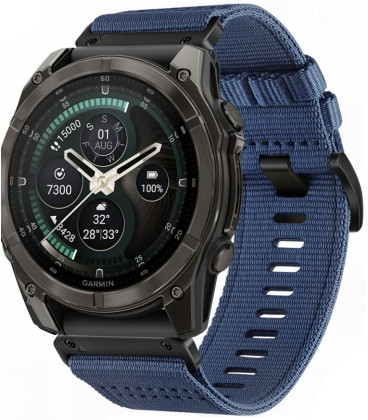 Mėlyna apyrankė Garmin Fenix 5 / 6 / 6 Pro / 7 / 8 / 8 Pro / E / 9 / 9 Pro (47 mm) "Tech-Protect Nylon Classic"