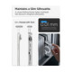 Skaidrus (Baltas) dėklas Apple iPhone DUO telefonui "Spigen Ultra Hybrid Pro Magsafe"