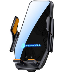 Juodas belaidis automobilinis telefono laikiklis su 15W krovimu "Forcell F-Grip HS6"