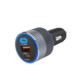 Pilkas 1xUSB-A + 2xUSB-C QC4.0 PD SFC2.0 3A 85W automobilinis pakrovėjas "Forcell F-Energy Alu"