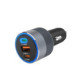 Pilkas 1xUSB-A + 2xUSB-C QC4.0 PD SFC2.0 4,5A 65W automobilinis pakrovėjas "Forcell F-Energy Alu"