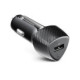 Juodas 1xUSB-A QC3.0 3A 18W automobilinis pakrovėjas "Forcell F-Energy Carbon CC50-1A"