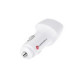Baltas 1xUSB-A + 1xUSB-C QC3.0 PD 3A 38W automobilinis pakrovėjas "Forcell F-Energy Carbon CC50-1A1C"