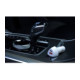Baltas 1xUSB-A + 1xUSB-C QC3.0 PD 3A 38W automobilinis pakrovėjas "Forcell F-Energy Carbon CC50-1A1C"