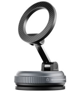 Juodas automobilinis magnetinis telefono laikiklis "Forcell Magic Mag MagSafe Suction Cup"