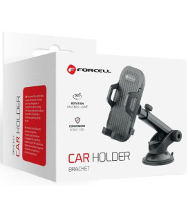 Juodas automobilinis telefono laikiklis "Forcell F-Grip Carbon Bracket"