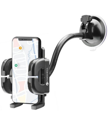 Juodas automobilinis telefono laikiklis "Forcell F-Grip Regular 17 cm"