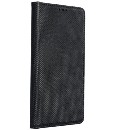 Juodas atverčiamas dėklas Samsung Galaxy A52 LTE / A52 5G / A52S telefonui "Smart Case Book"
