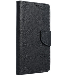 Juodas atverčiamas dėklas Huawei P Smart 2019 telefonui "Fancy Book"
