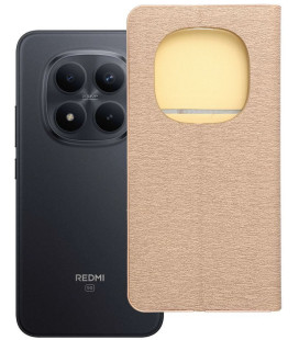 Auksinės spalvos atverčiamas dėklas Xiaomi Redmi Note 15 Pro Plus 5G telefonui "Luna Book"
