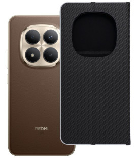 Juodas (Carbon) atverčiamas dėklas Xiaomi Redmi Note 15 Pro Plus 5G telefonui "Luna Book"