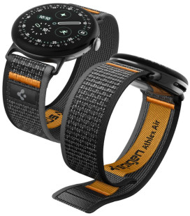 Juoda / oranžinė apyrankė Google Pixel Watch 1 / 2 / 3 / 4 / 5 (41 mm) laikrodžiui "Spigen Athlex Air"