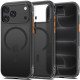 Juodas dėklas Apple iPhone 17 Pro Max / 18 Pro Max telefonui "Tech-Protect MagAir Magsafe CC"