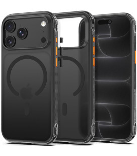 Juodas dėklas Apple iPhone 17 Pro Max / 18 Pro Max telefonui "Tech-Protect MagAir Magsafe CC"