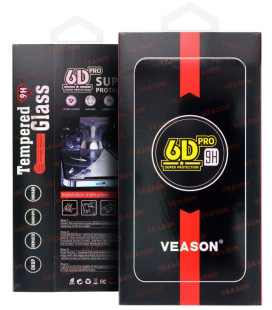 Juodas apsauginis grūdintas stiklas Samsung Galaxy A36 5G / A56 5G telefonui "6D Veason Pro Glass"