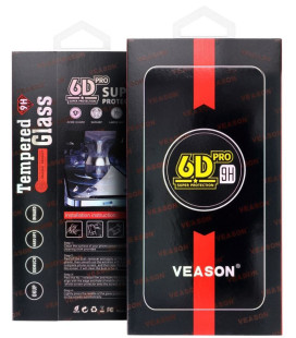 Juodas apsauginis grūdintas stiklas Xiaomi Redmi A5 4G telefonui "6D Veason Pro Glass"