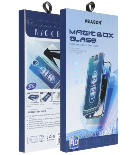 Juodas apsauginis grūdintas stiklas Apple iPhone 18 Pro Max telefonui "6D Veason Easy Install"