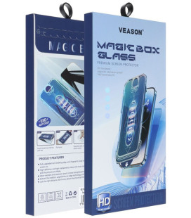 Juodas apsauginis grūdintas stiklas Apple iPhone 16 Pro Max telefonui "6D Veason Easy Install"