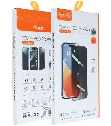 Juodas (Privacy) apsauginis grūdintas stiklas Apple iPhone XS Max / 11 Pro Max telefonui "6D Veason Pro Privacy Glass"