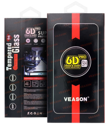 Juodas apsauginis grūdintas stiklas Motorola G34 / G45 telefonui "6D Veason Pro Glass"