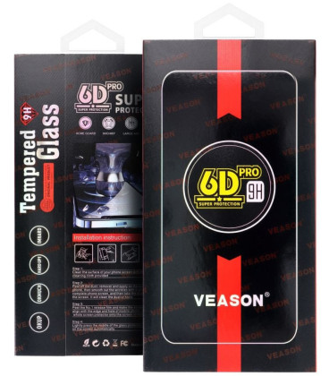 Juodas apsauginis grūdintas stiklas Google Pixel 9 / 9 Pro / 10 / 10 Pro / 11 / 11 Pro telefonui "6D Veason Pro Glass"