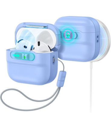 Šviesiai mėlynas dėklas Apple Airpods 4 / 5 ausinėms "ESR Pulse Halolock Magsafe"