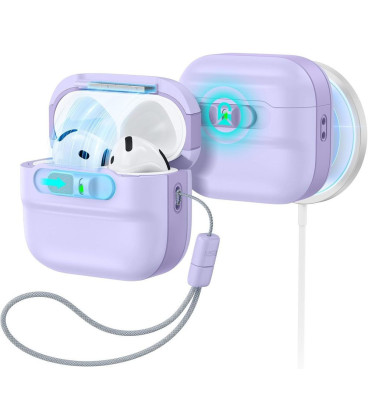 Levandos spalvos dėklas Apple Airpods 4 / 5 ausinėms "ESR Pulse Halolock Magsafe"