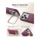Raudonas dėklas Apple iPhone 17 Pro / 18 Pro telefonui "ESR Leather Kickstand Magsafe"