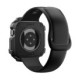Matinis juodas dėklas Apple Watch 12 (46 mm) laikrodžiui "Spigen Rugged Armor"