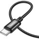 Juodas USB-C - USB-C 60W 3A 100cm laidas "Hoco X89"