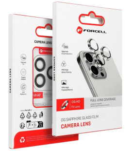 Juoda kameros apsauga Samsung Galaxy S24 Plus telefonui "Forcell Premium Tempered Glass Camera Lens"