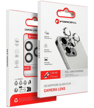 (Graphite) kameros apsauga Apple iPhone iPhone 12 Pro Max telefonui "Forcell Premium Tempered Glass Camera Lens"