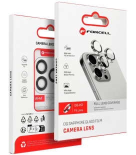 (Silver Shadow) kameros apsauga Samsung Galaxy S25 Plus telefonui "Forcell Premium Tempered Glass Camera Lens"