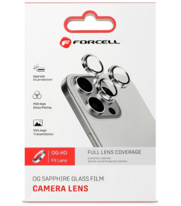 Šviesiai mėlyna kameros apsauga Apple iPhone 18 Pro / 18 Pro Max telefonui "Forcell Camera Lens"