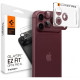 Raudona (Burgundy) kameros apsauga Apple iPhone 18 Pro telefonui "Spigen Optik PRO XL Glas.TR EZ Fit"