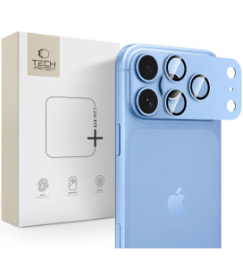 Šviesiai mėlyna kameros apsauga Apple iPhone 18 Pro Max telefonui "Tech-Protect CamFull Fit+"