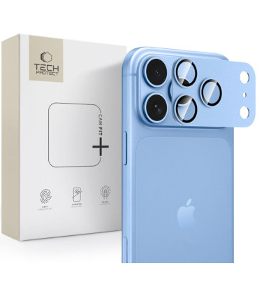 Šviesiai mėlyna kameros apsauga Apple iPhone 18 Pro Max telefonui "Tech-Protect CamFull Fit+"