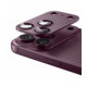 Raudona (Burgundy) kameros apsauga Apple iPhone 18 Pro Max telefonui "Tech-Protect CamFull Fit+"