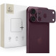 Raudona (Burgundy) kameros apsauga Apple iPhone 18 Pro Max telefonui "Tech-Protect CamAlloy Fit+"