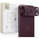 Raudona (Burgundy) kameros apsauga Apple iPhone 18 Pro telefonui "Tech-Protect CamAlloy Fit+"