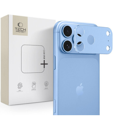 Šviesiai mėlyna kameros apsauga Apple iPhone 18 Pro Max telefonui "Tech-Protect CamAlloy Fit+"