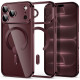 Raudonas (Burgundy) / skaidrus dėklas Apple iPhone 17 Pro / 18 Pro telefonui "Tech-Protect MagFlex Magsafe"