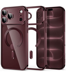 Raudonas (Burgundy) / skaidrus dėklas Apple iPhone 17 Pro / 18 Pro telefonui "Tech-Protect MagFlex Magsafe"