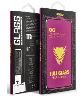 Juodas apsauginis grūdintas stiklas Samsung Galaxy A37 5G telefonui "OG 6D Premium Glass"