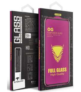 Juodas apsauginis grūdintas stiklas Apple iPhone 16 Pro Max telefonui "OG 6D Premium Glass"