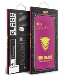 Juodas apsauginis grūdintas stiklas Apple iPhone 14 Pro Max telefonui "OG 6D Premium Glass"