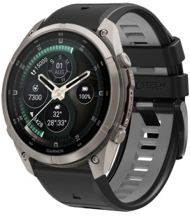 Juoda / pilka apyrankė Garmin Fenix 5X / 5X Plus / 6X / 6X Pro / 7X / 8 / 8 Pro / 9 / 9 Pro (51 mm) "Tech-Protect Iconband Pro"
