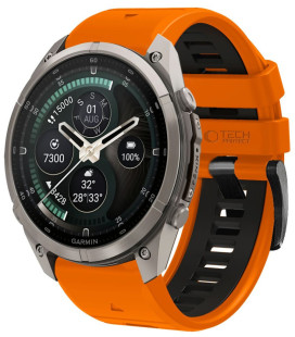 Oranžinė / juoda apyrankė Garmin Fenix 5X / 5X Plus / 6X / 6X Pro / 7X / 8 / 8 Pro / 9 / 9 Pro (51 mm) "Tech-Protect Iconband Pr