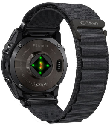 Juoda apyrankė Garmin Fenix 5X / 5X Plus / 6X / 6X Pro / 7X / 8 / 8 Pro / 9 / 9 Pro (51 mm) "Tech-Protect Nylon Pro"